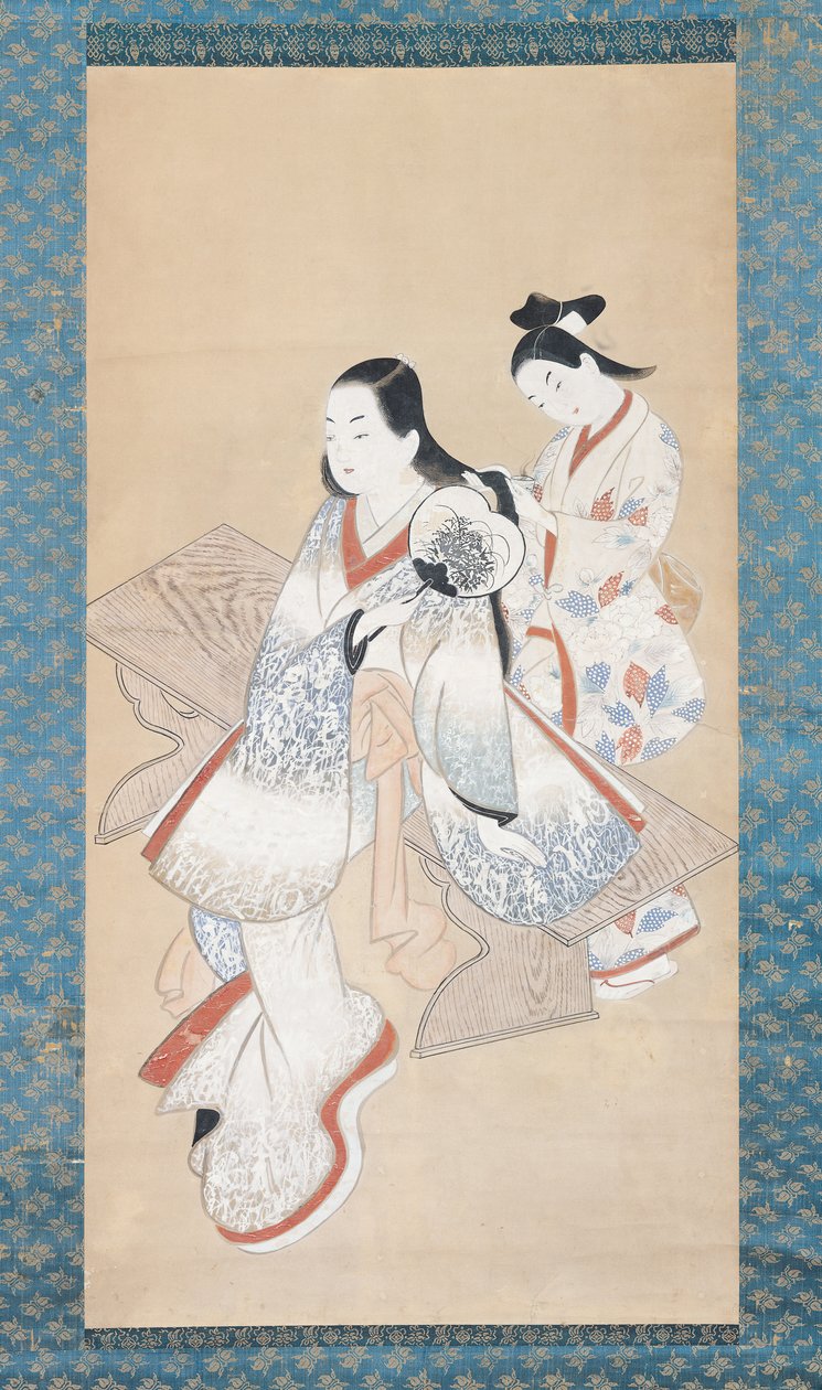 El peinado de la cortesana, c.1700-14 de Ando Kaigetsudo