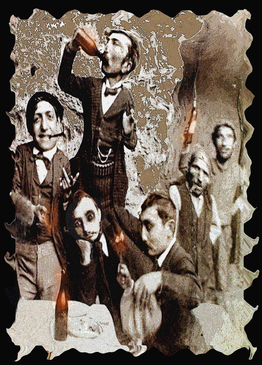 BEBEDEROS: Poetas malditos, 2002 (Pintura digital) de Ando Gilardi