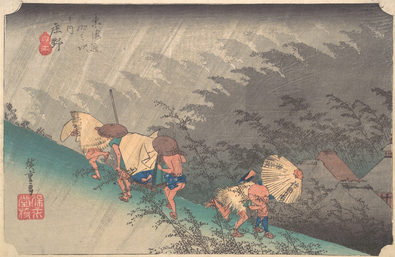 Lluvia repentina en Shono, ca. 1833-34 de Ando Hiroshige