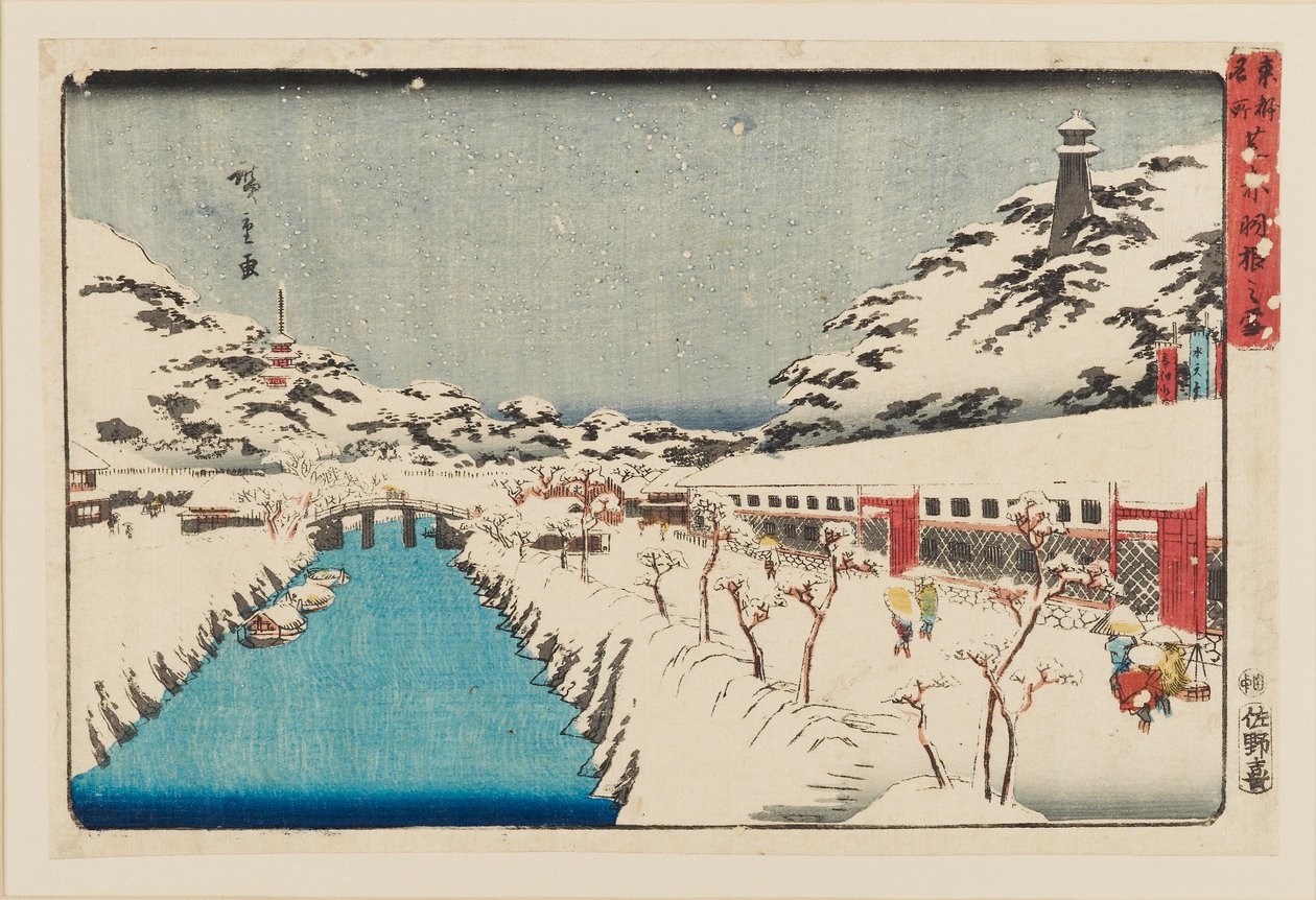Grabado en Madera - Shiba akabane no yuki de Ando Hiroshige
