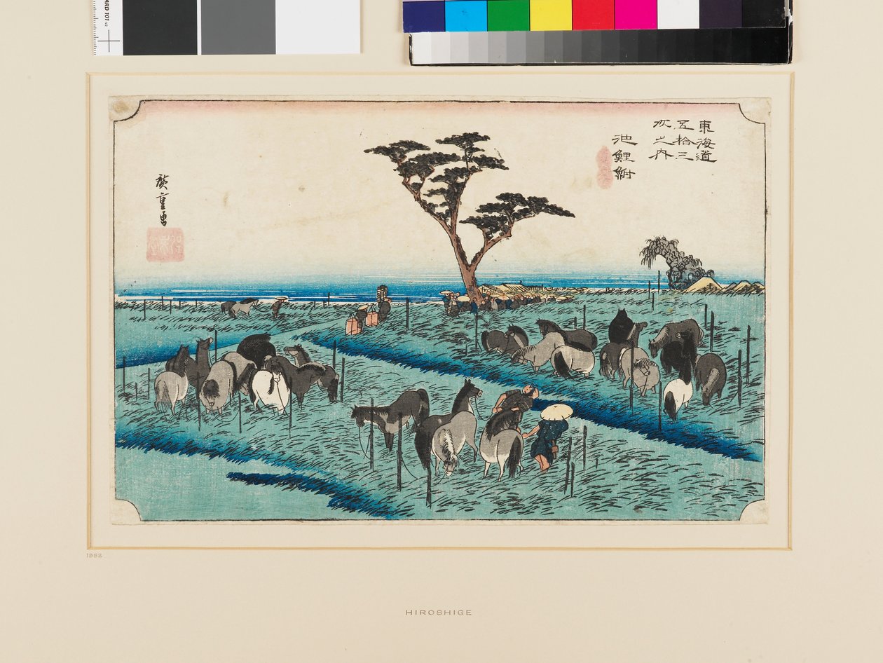 Chiryū: Feria del Caballo de principios de verano de Ando or Utagawa Hiroshige
