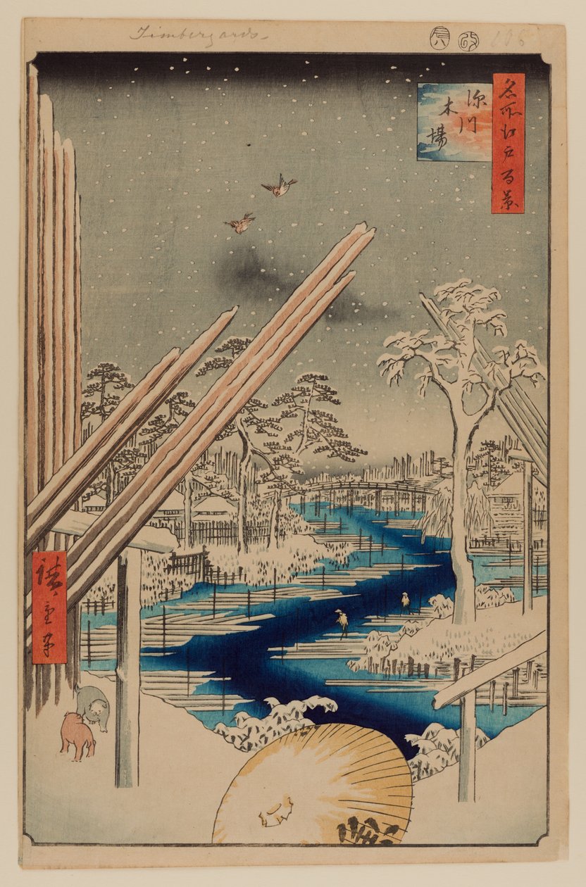 Aserraderos Fukagawa de Ando or Utagawa Hiroshige