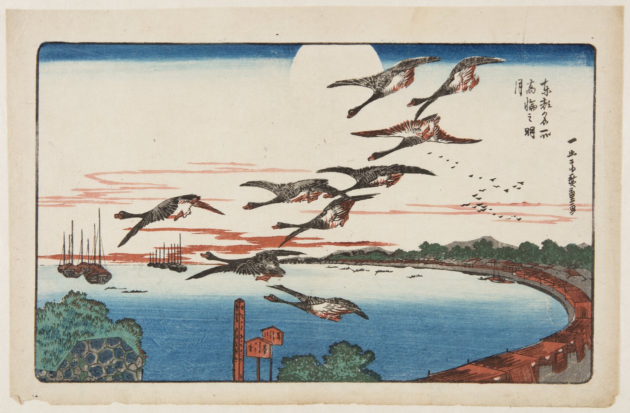 Luna llena sobre Takanawa (Takanawa no meigetsu) de Ando or Utagawa Hiroshige