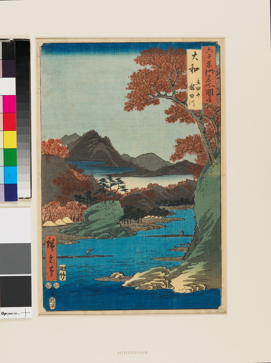 Montes Tatsuta y río Tatsuta de Ando or Utagawa Hiroshige