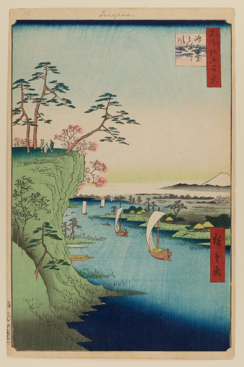 Vista de Konodai y el río Tone de Ando or Utagawa Hiroshige