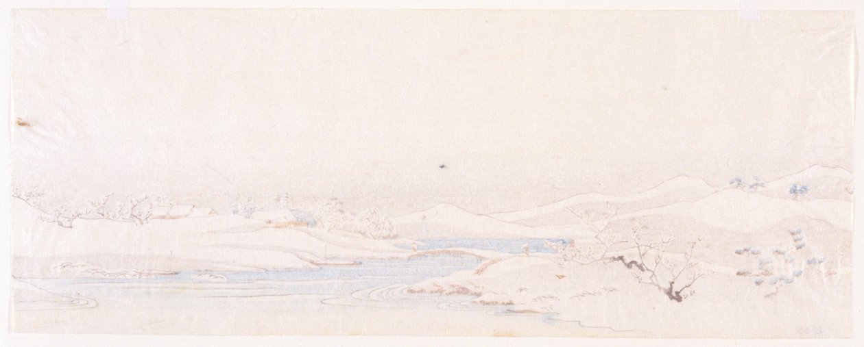 Paisaje de invierno. Serie Provincias. de Ando or Utagawa Hiroshige