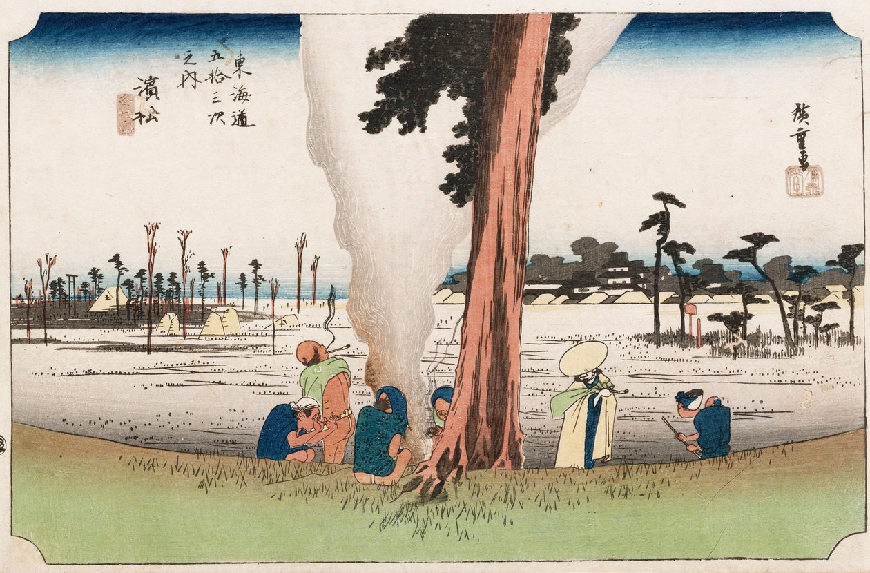 Vista de invierno, Hamamatsu, de la serie Las cincuenta y tres estaciones del Tokaido, c.1834 de Ando or Utagawa Hiroshige