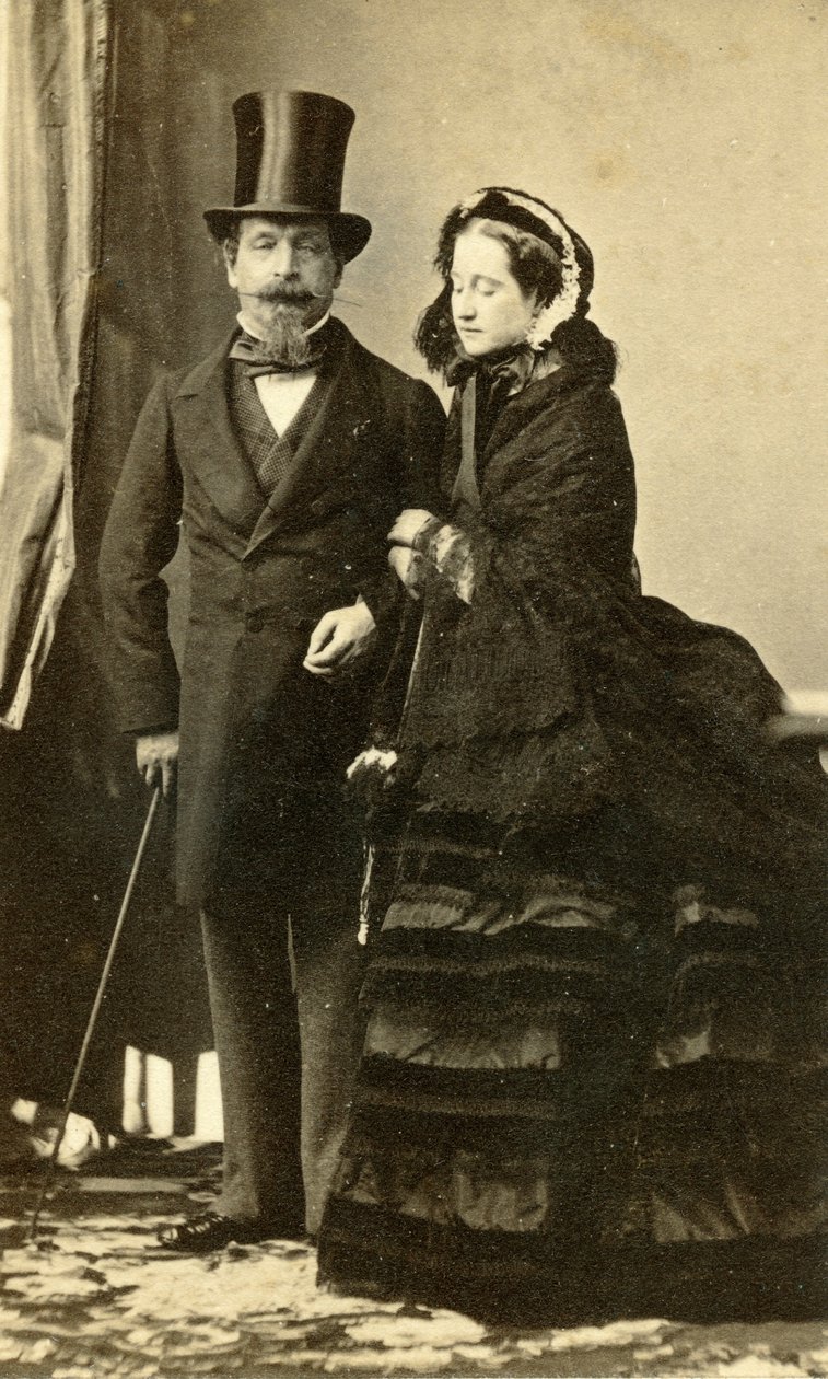 El emperador Napoleón III y la emperatriz Eugenia de Andre Adolphe Eugene Disderi