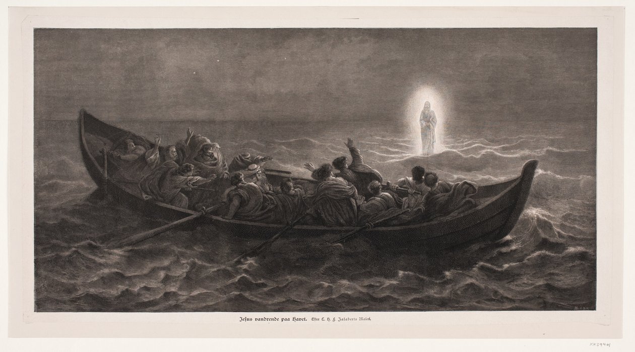 Jesús caminando sobre el mar de André Bork