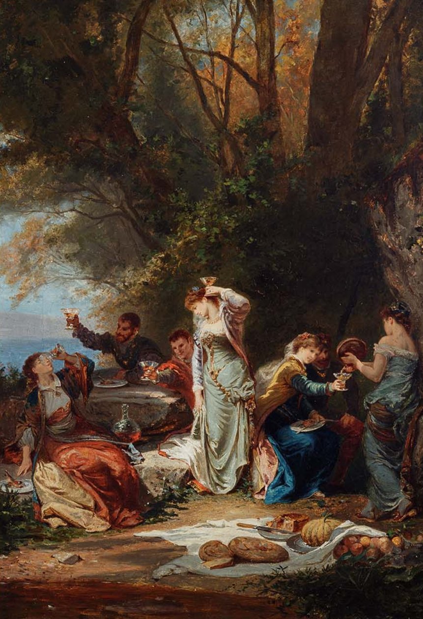 Una fiesta en el campo de André Charles Voillemot