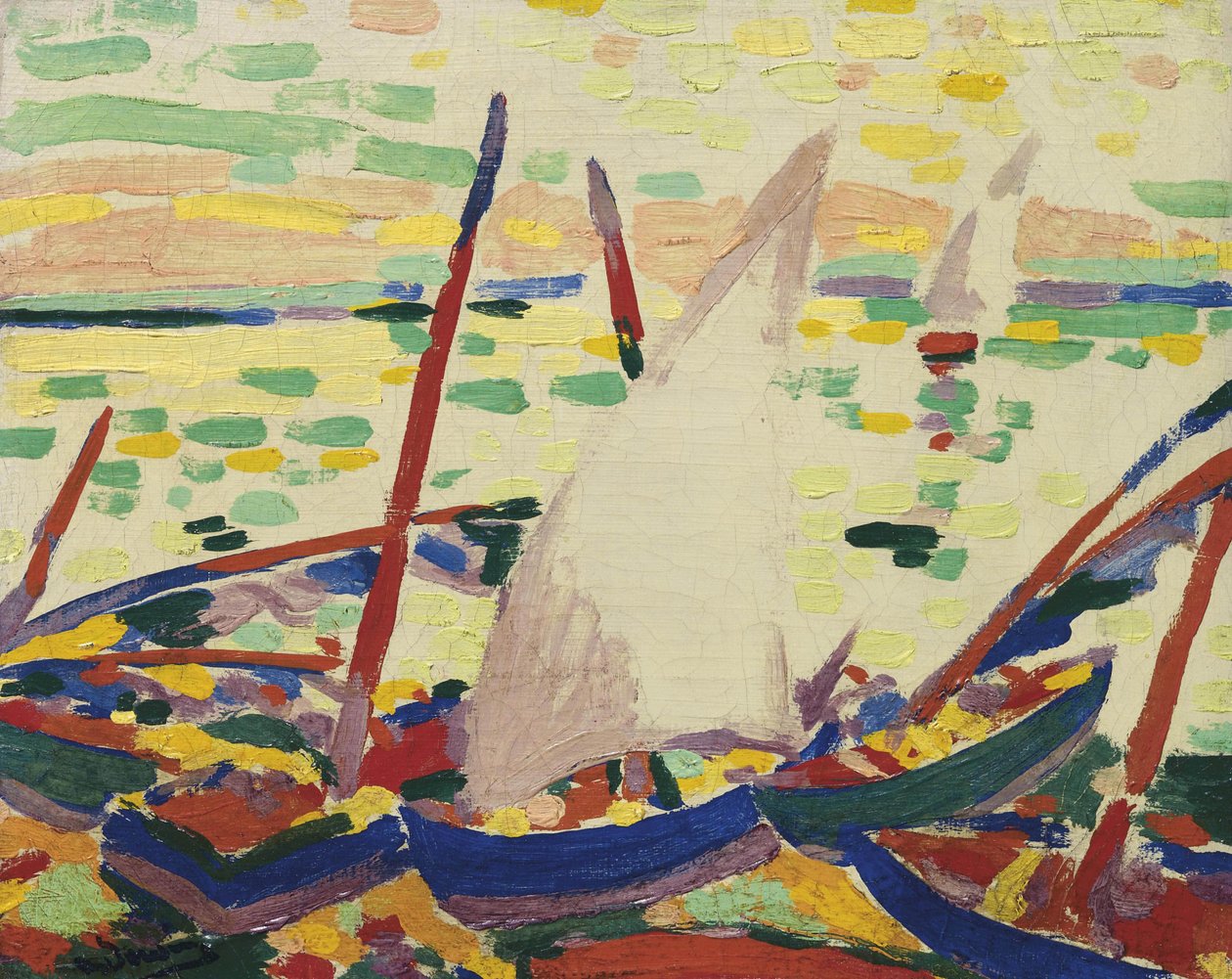 Barcos en la playa de Collioure de Andre Derain