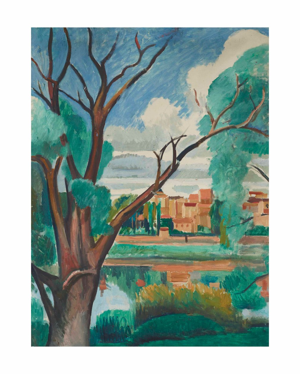 Las orillas del Sena en Carrières-sur-Seine de Andre Derain