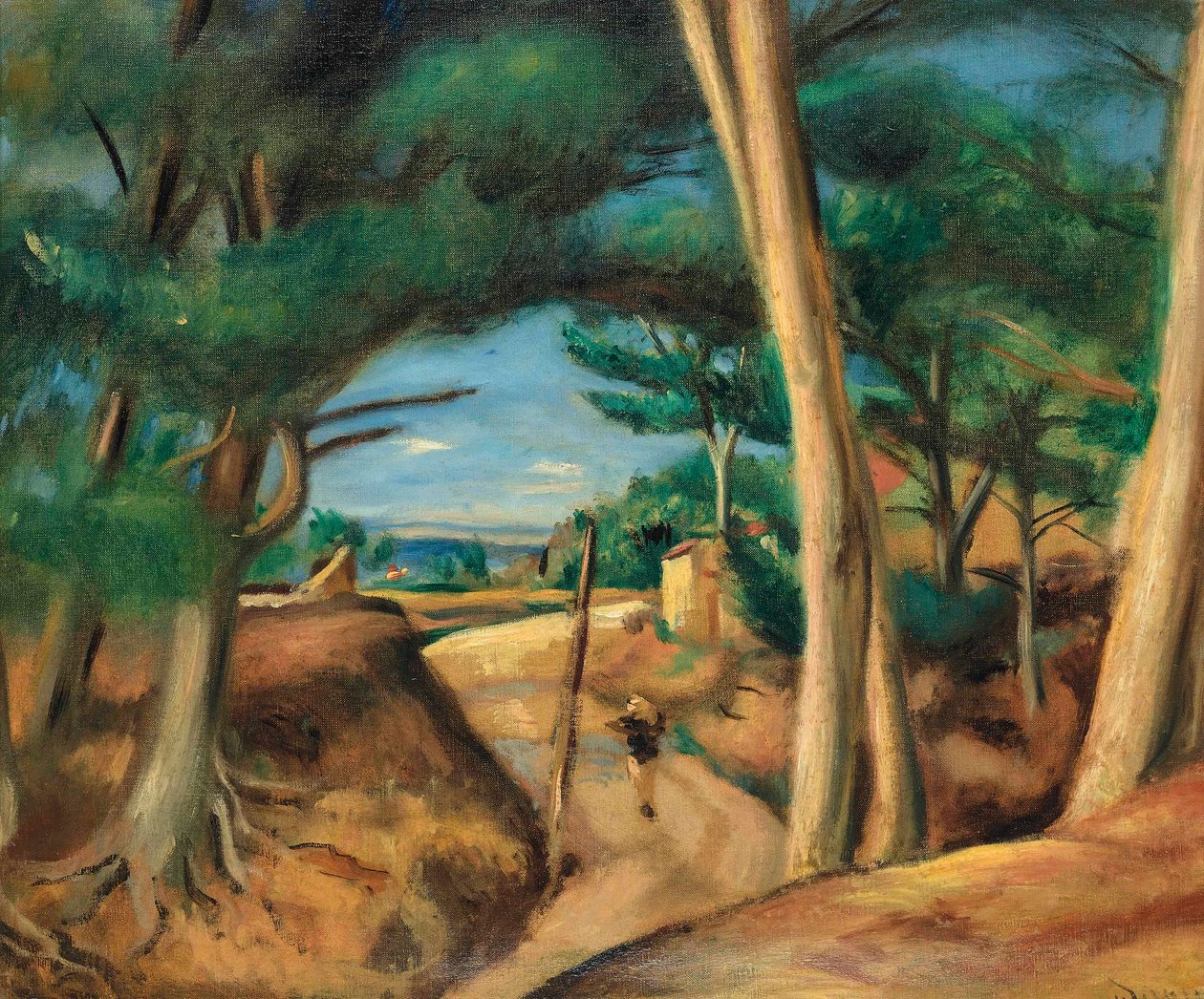 Animada carretera en Les Lecques de Andre Derain