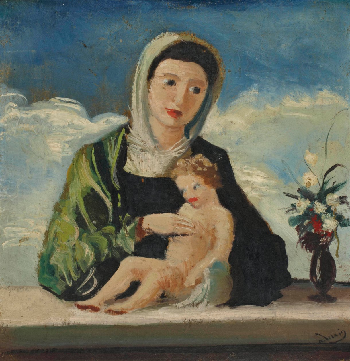 La Virgen con el Niño (según Bellini) de Andre Derain