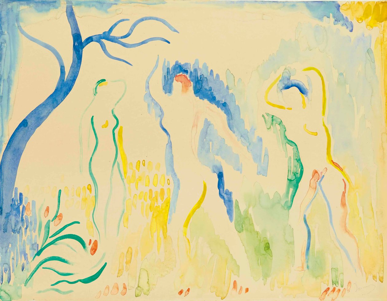 Tres bañistas de Andre Derain