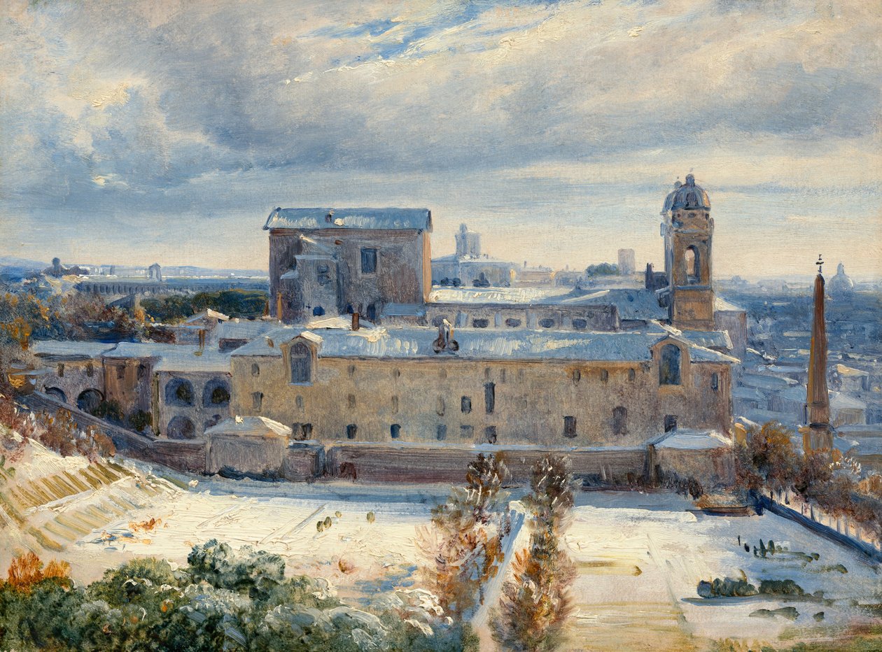 Santa Trinità dei Monti en la Nieve de André Giroux