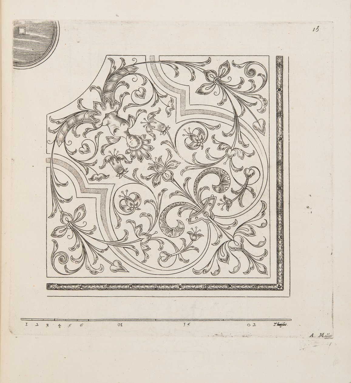 Diseño para Parterre, del Theatre des Plans et Jardinages, pub.1652 de André Mollet
