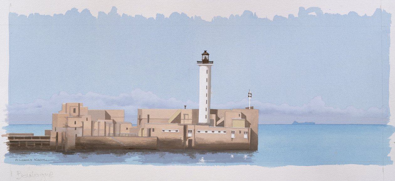 Faro de Boulogne, Paso de Calais, Francia de Andras Kaldor
