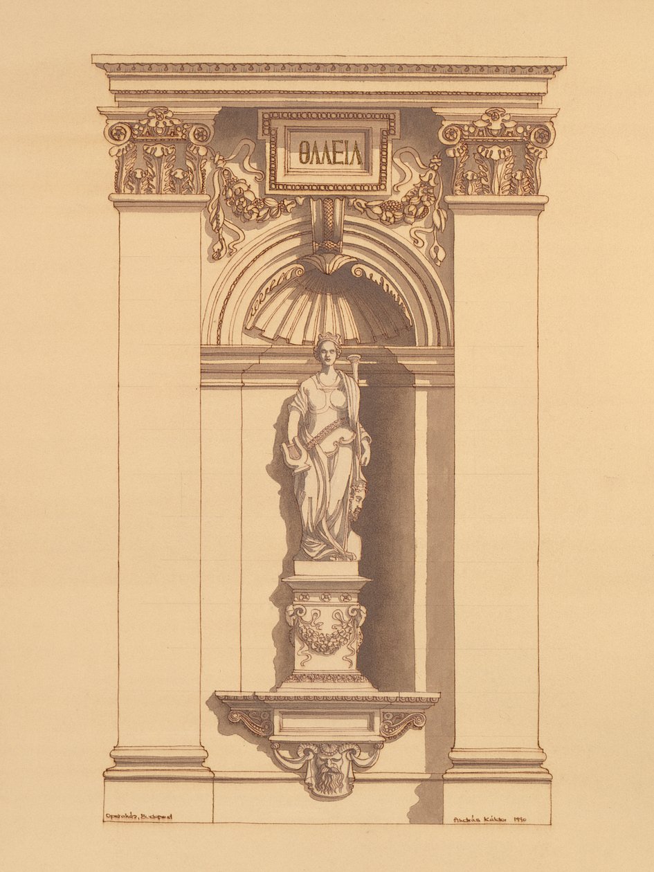 Ópera de Budapest, Hungría (detalle) de Andras Kaldor