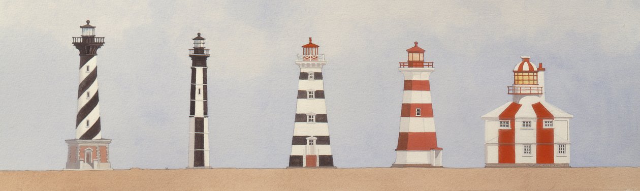 Faros pintados de Andras Kaldor