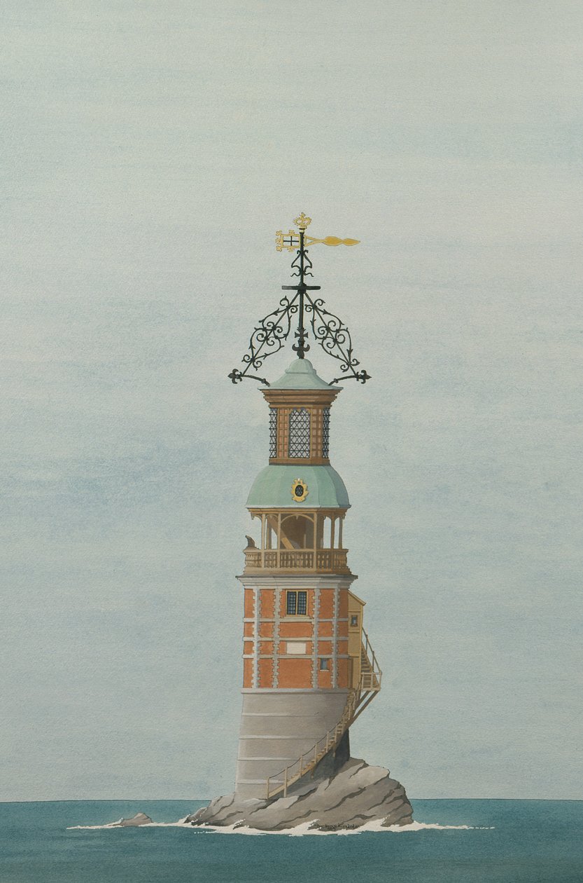 El primer faro Eddystone, Plymouth, Devon de Andras Kaldor