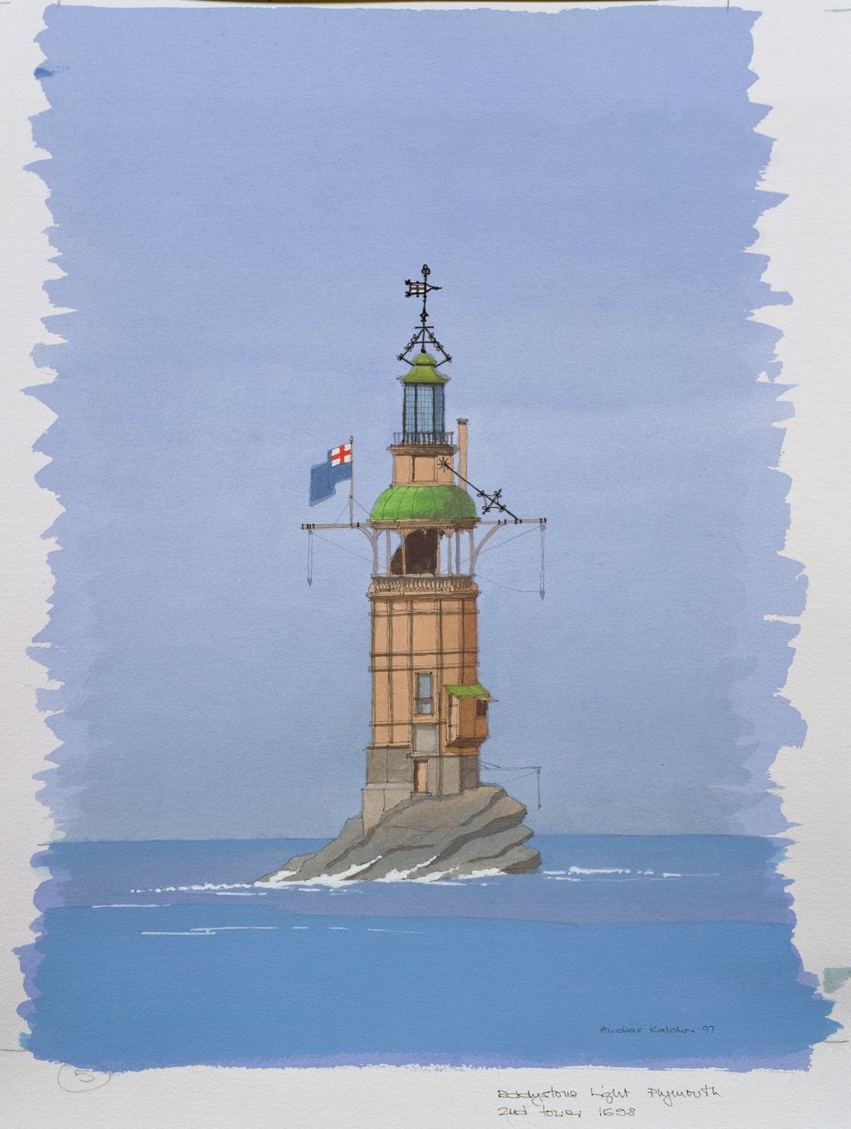 El segundo faro Eddystone, Plymouth, Devon de Andras Kaldor