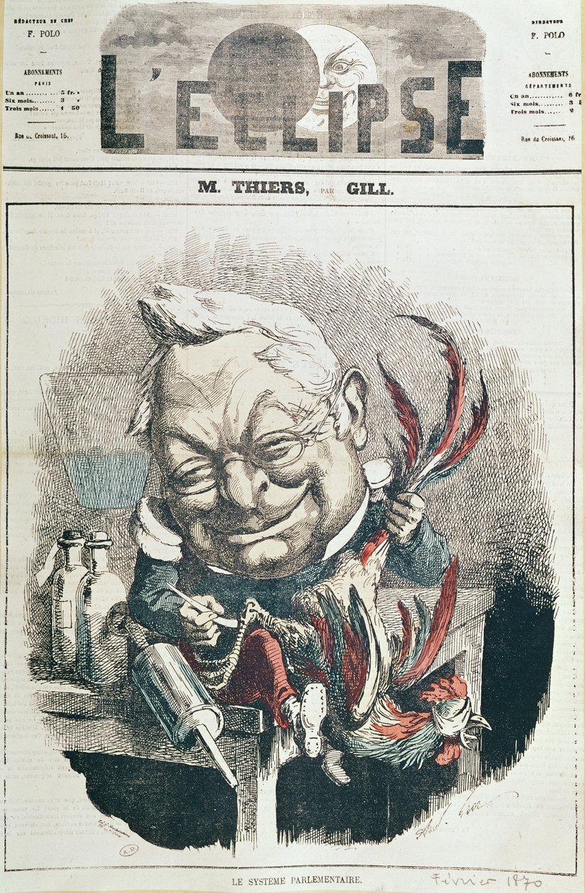 Caricatura de Adolphe Thiers (1797-1877) de 