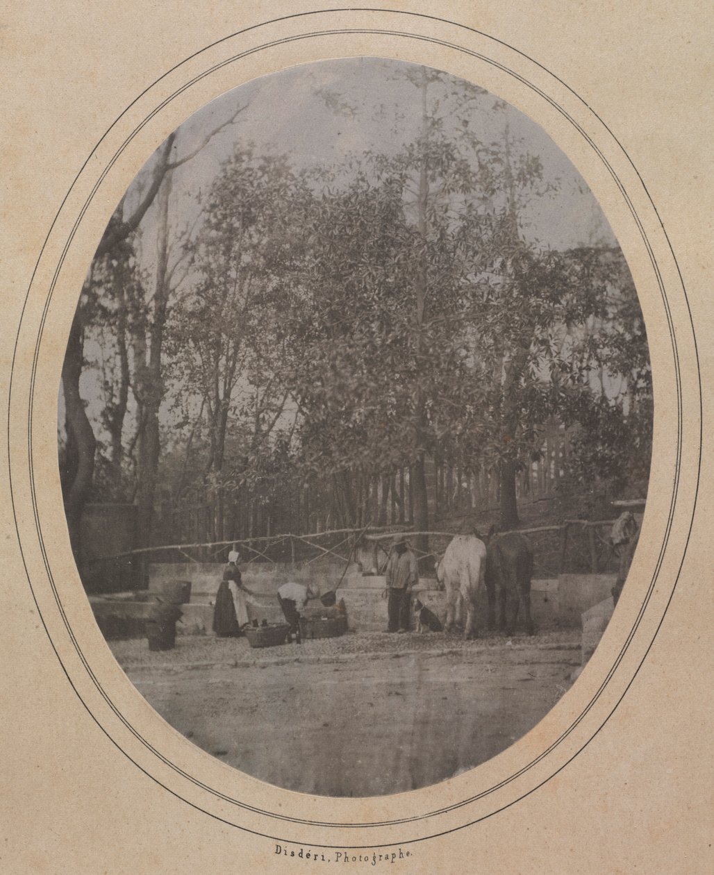 Escena de pueblo en el sur de Francia, c. 1853 de Andre Adolphe Eugene Disderi
