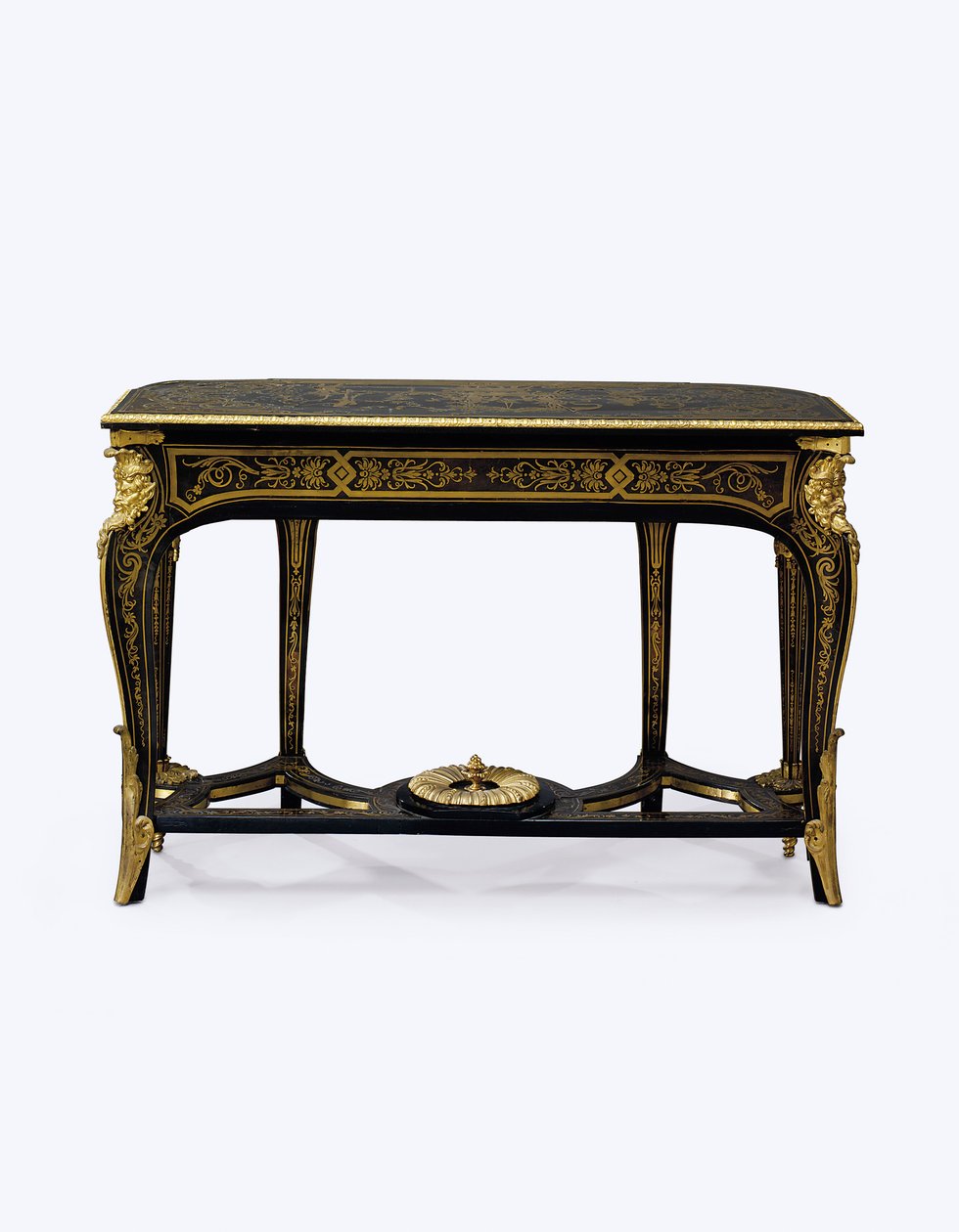 Una de un Par de Mesas de Consola de Carey Marrón con Montura de Ormolu, c.1710 de Andre Charles (attr. to) Boulle