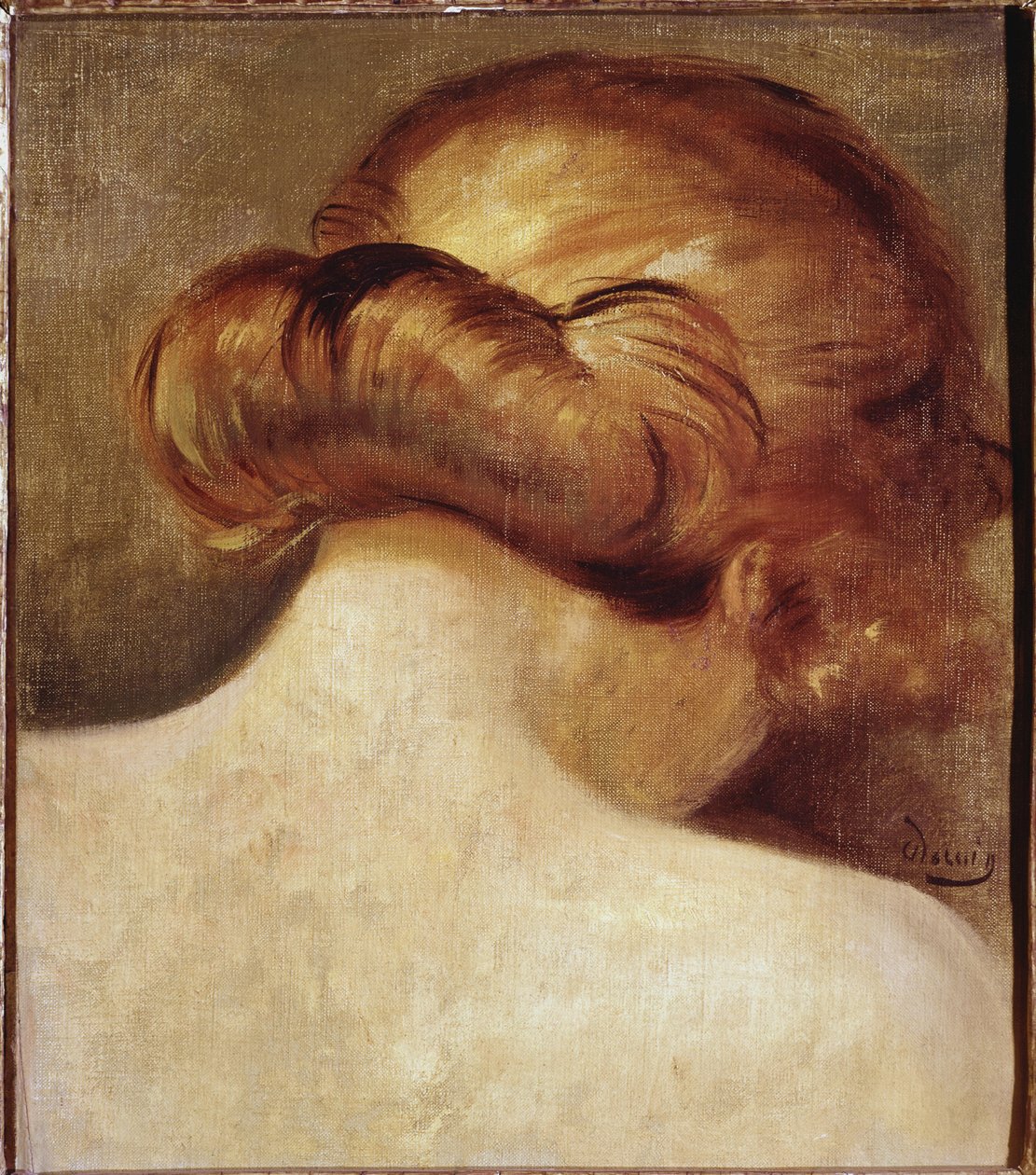 Cuello de mujer rubia con moño. Pintura de André Derain (1880-1954) 1928 París. Centro Nacional de Arte y Cultura Georges Pompidou de Andre Derain