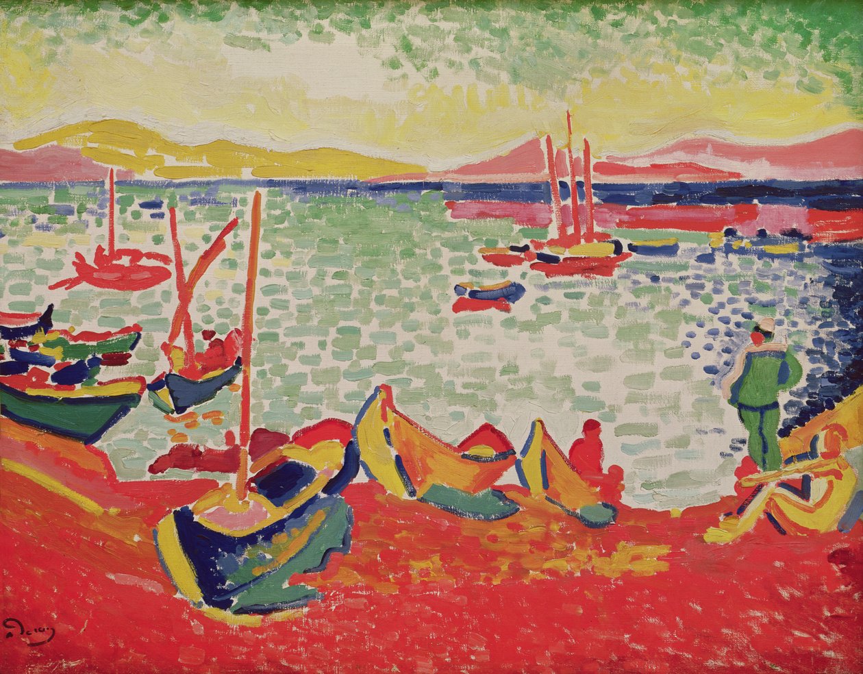 Barcos en el puerto de Collioure de Andre Derain