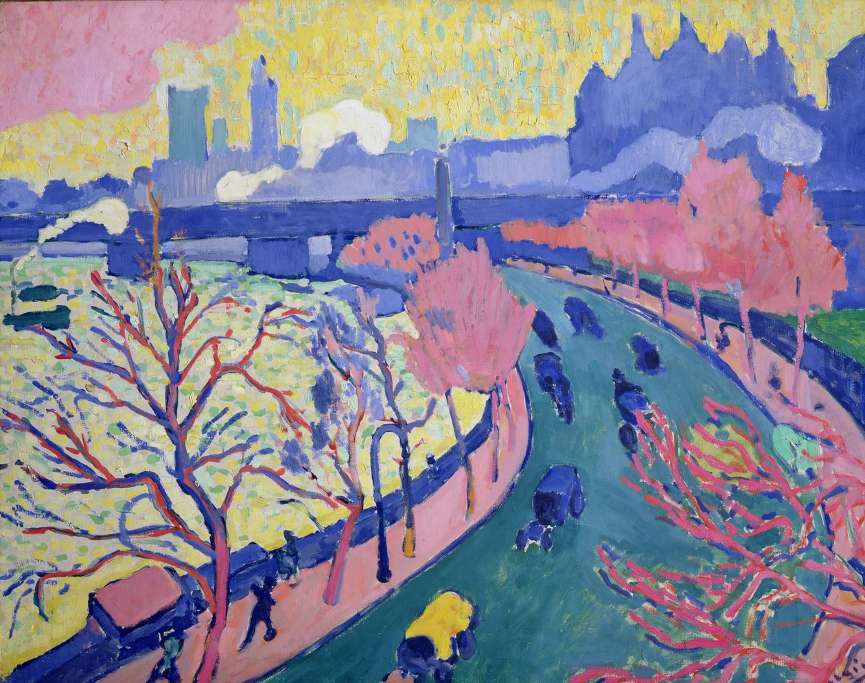 Puente de Charing Cross, c.1906 (óleo sobre lienzo) de Andre Derain