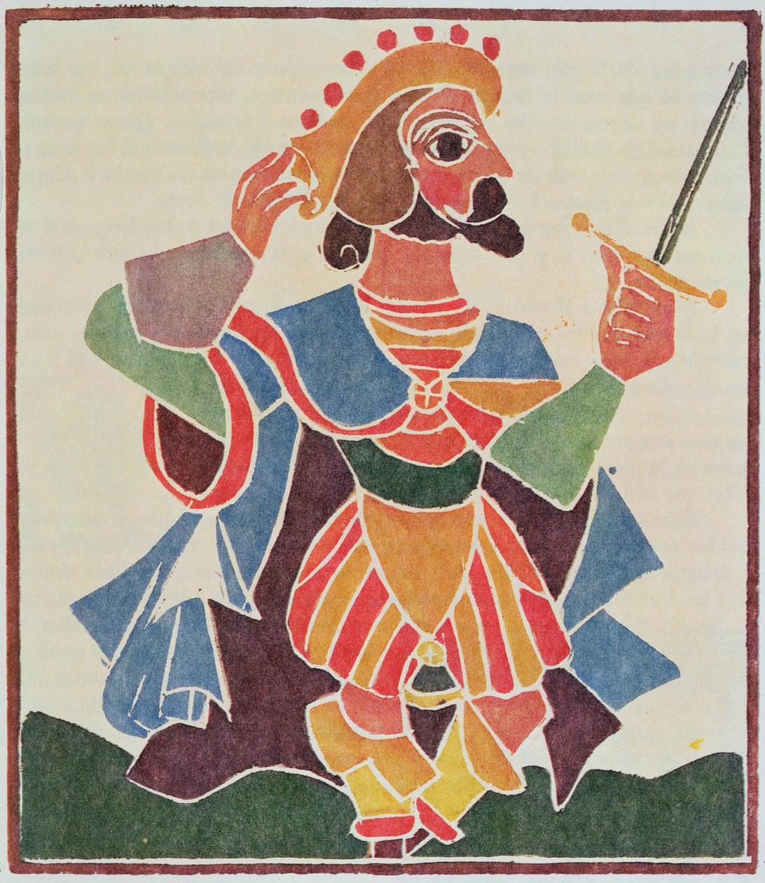 Epistemon, tutor de Pantagruel, ilustración de una edición limitada de "Pantagruel" de François Rabelais (1494-1553). de Andre Derain