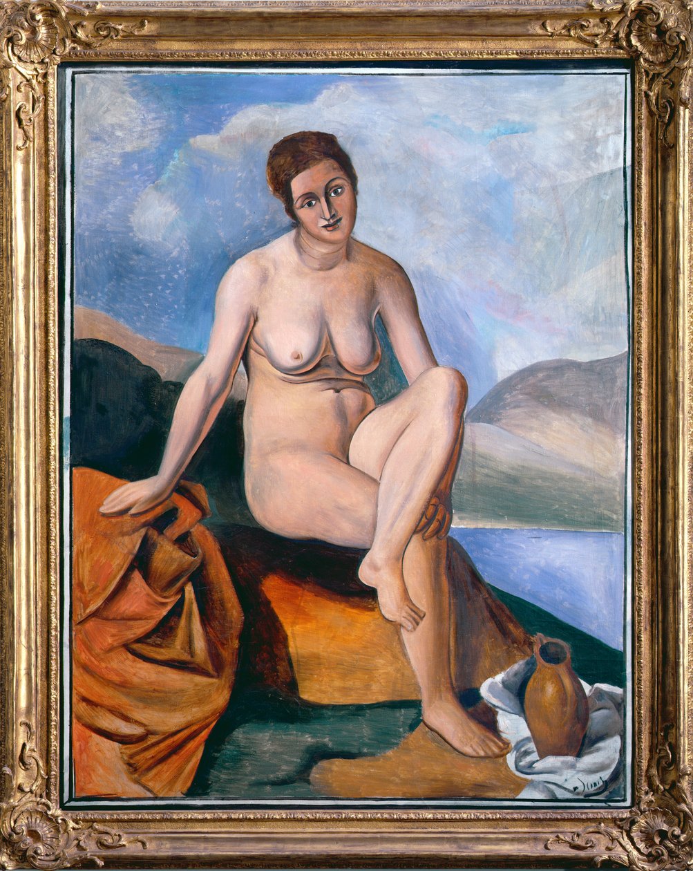 Desnudo femenino con jarra, c.1925 (óleo sobre lienzo) (véase también 287560) de Andre Derain
