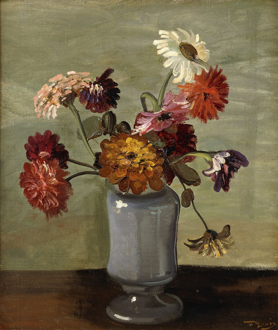 Flores en un jarrón (óleo sobre lienzo) de Andre Derain