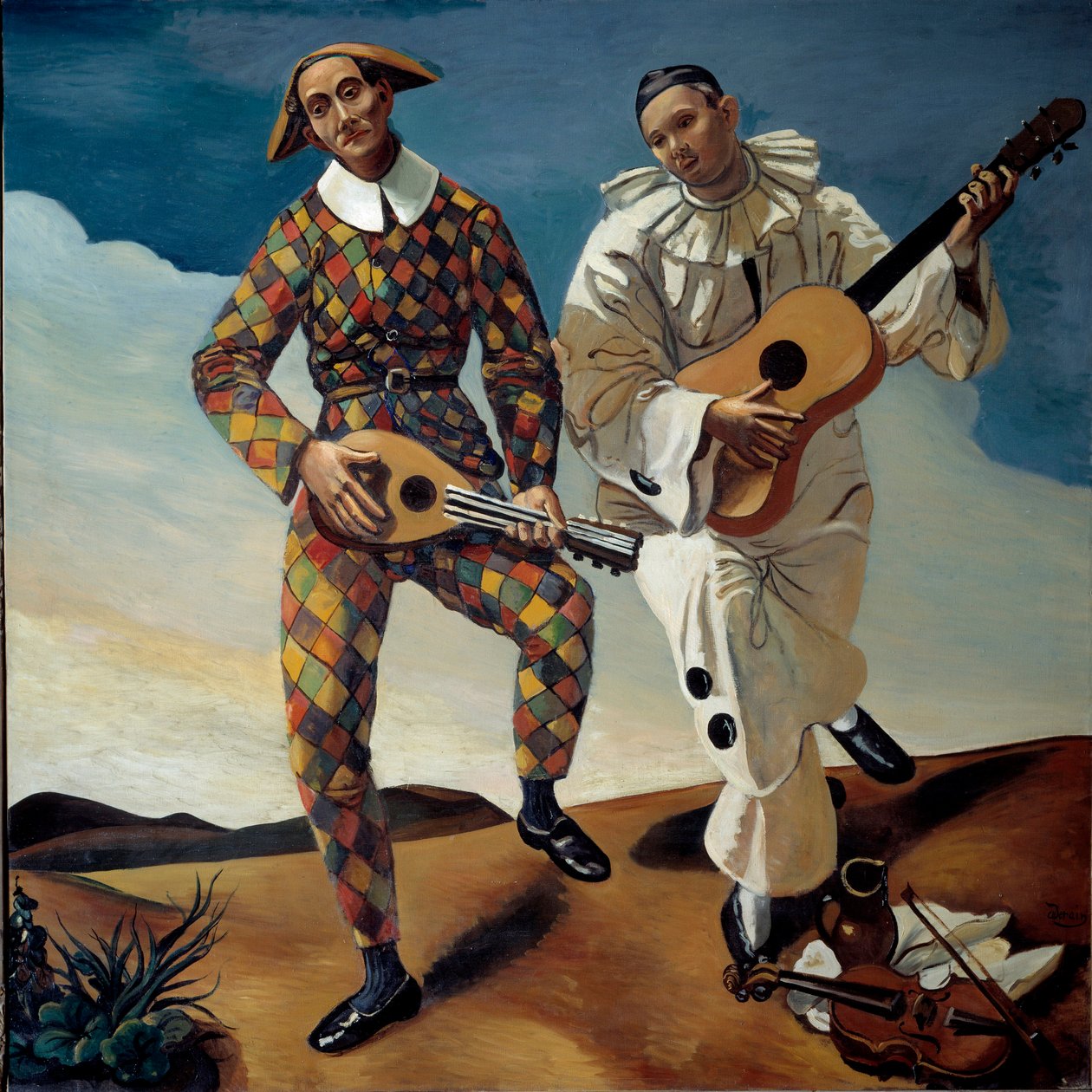 Arlequín y Pierrot de Andre Derain
