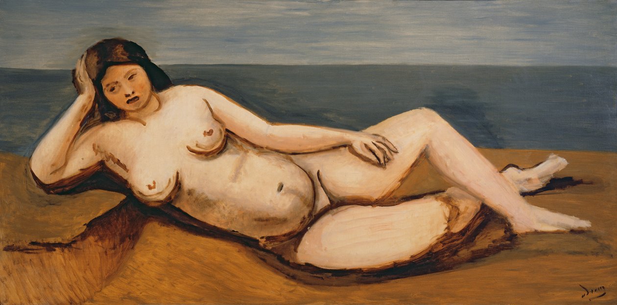 Gran desnudo reclinado, c.1926-27 (óleo sobre lienzo) (véase también 287579) de Andre Derain