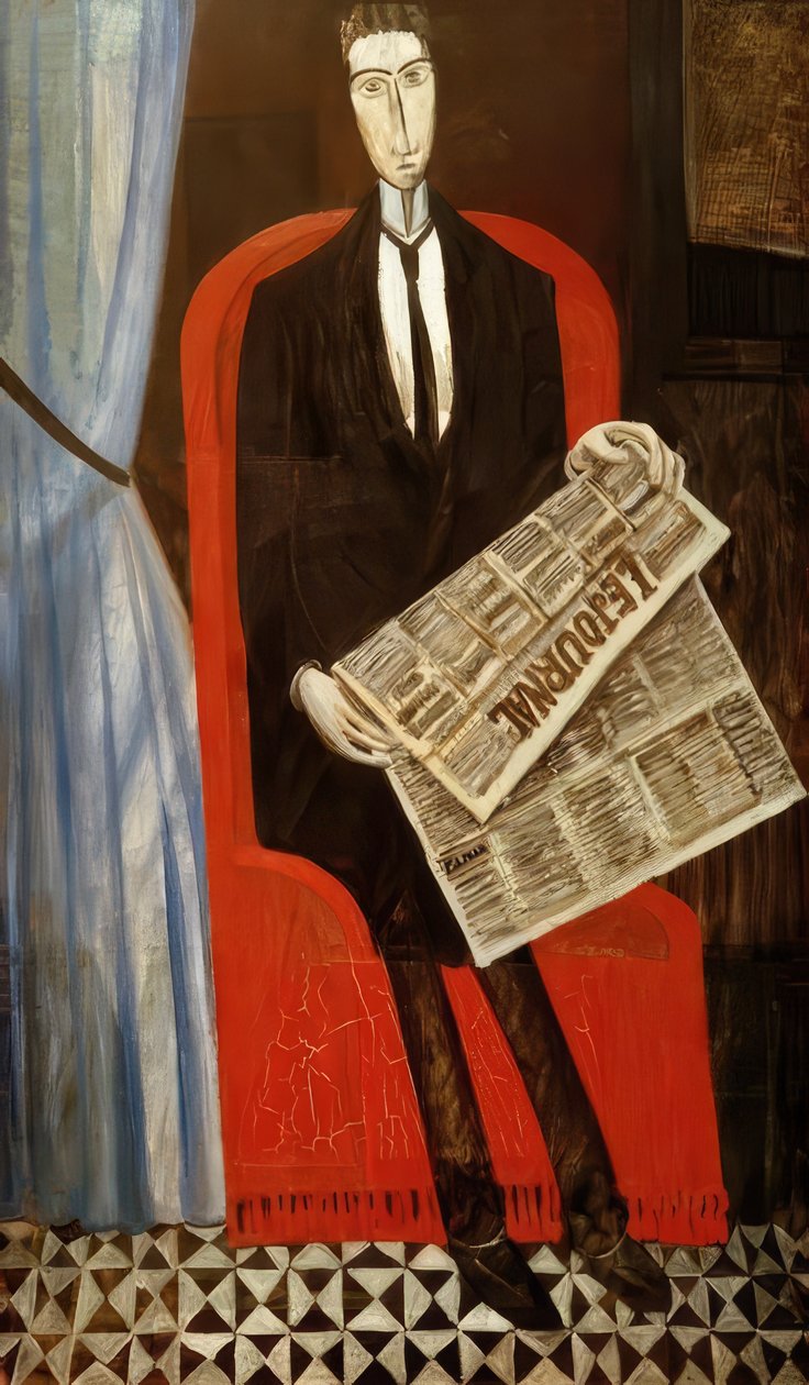 Retrato de un hombre desconocido para el periódico de Andre Derain
