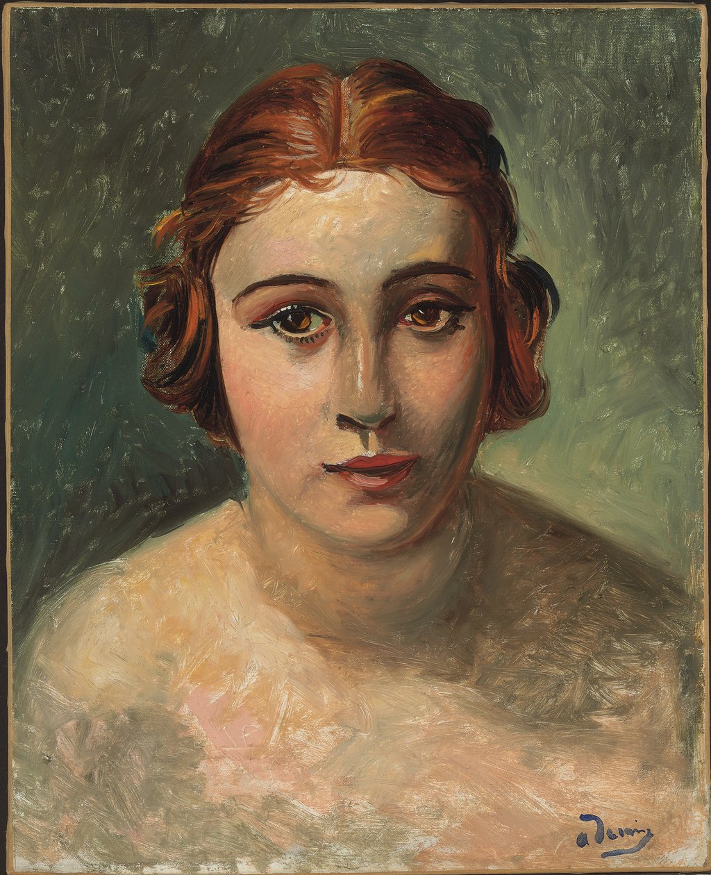 Retrato de una joven (óleo sobre lienzo) de Andre Derain
