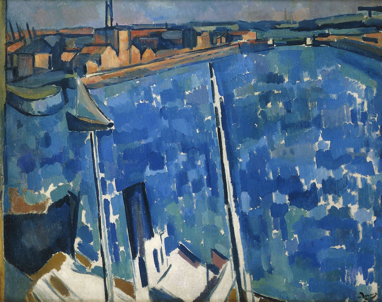 El puerto; Le Havre, c.1906-7 (óleo sobre lienzo) de Andre Derain