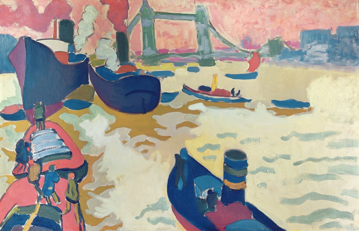 Remolcadores o, Barcos en el Támesis de Andre Derain