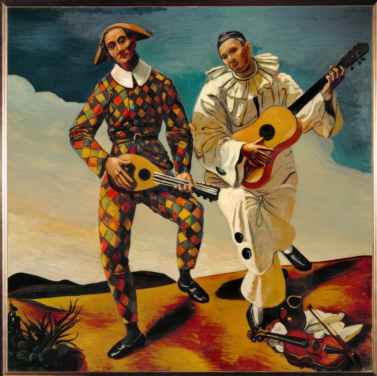 Dos payasos de Andre Derain
