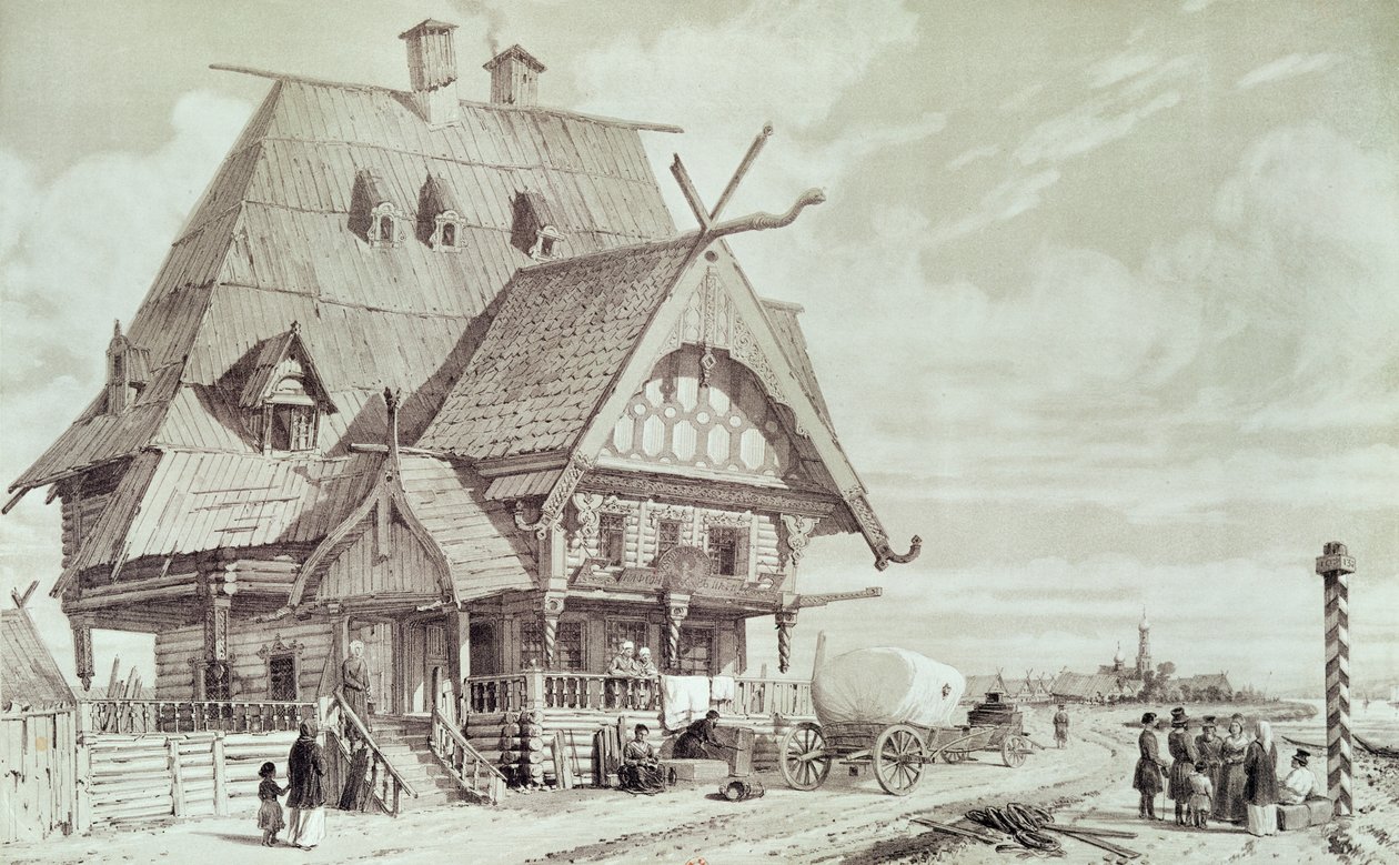 Hoteles y casas de huéspedes, ilustración de 