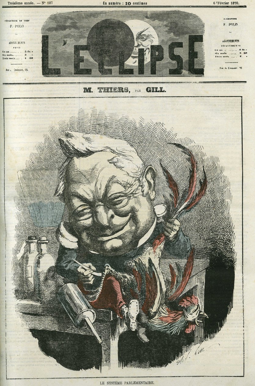 Adolphe Thiers (1797-1877), historiador y político francés. Portada en “L