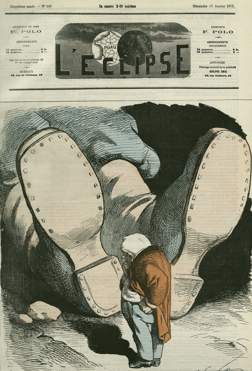 Adolphe Thiers (1797-1877), estadista francés. Portada en "L