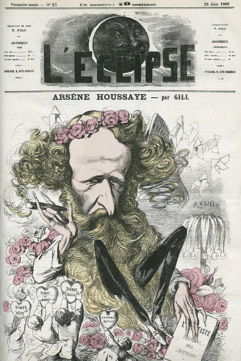 Arsène Housset, conocido como Houssaye, hombre de letras francés de Andre Gill