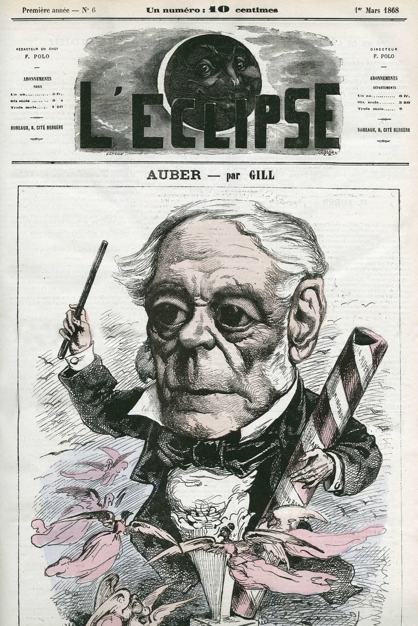 Auber Daniel-Francois-Esprit (1782-1871), músico francés. Portada en “L