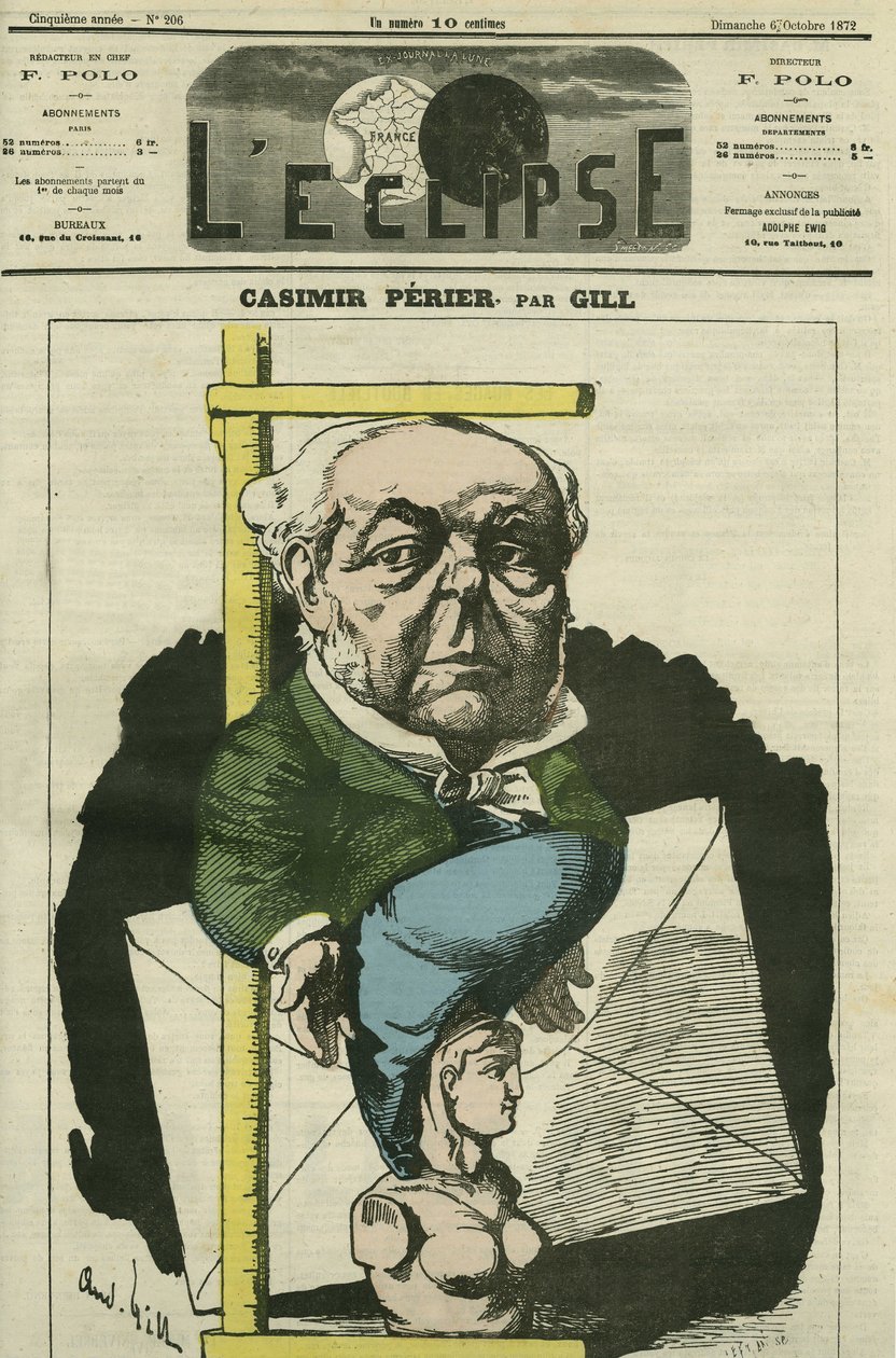 Auguste Casimir Perier (1811-1876), político francés. Portada en “L