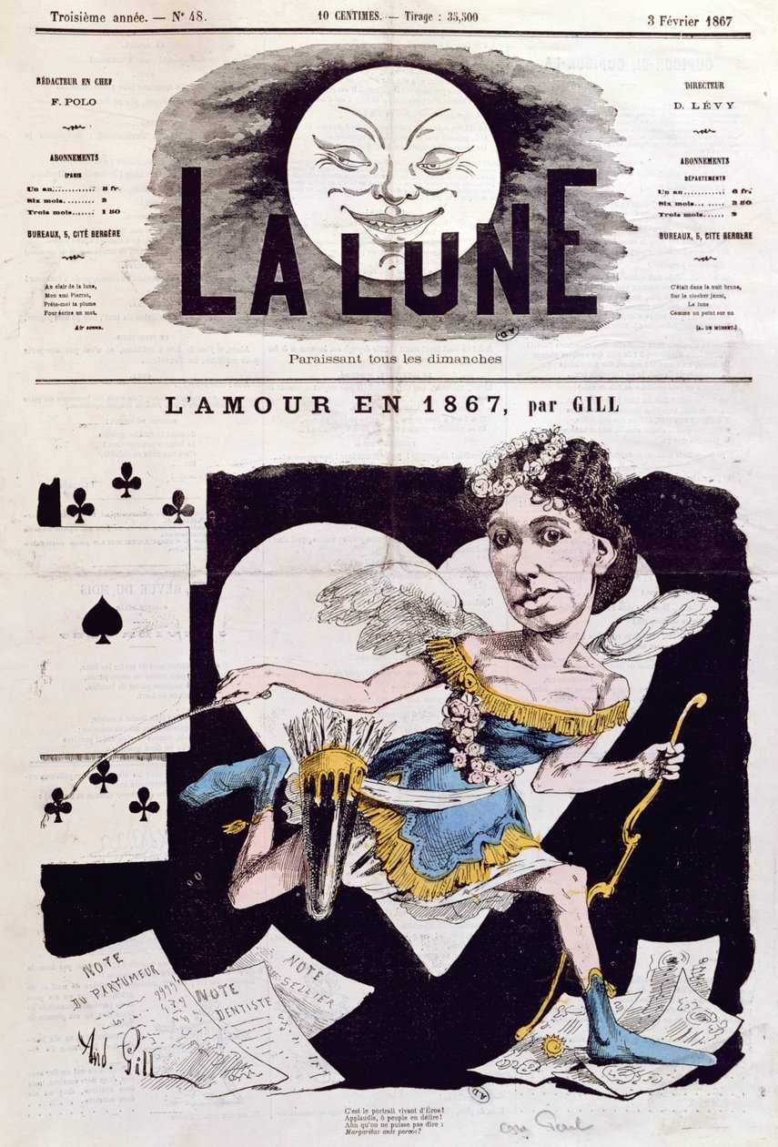 Caricatura de Cora Pearl (1842-c.1886) de 
