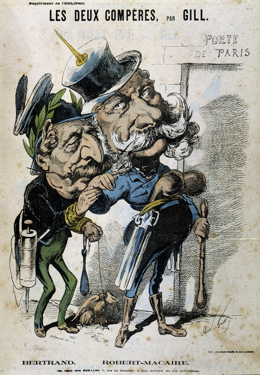 Caricatura sobre Napoleón III y Bismarck - por Gill, en "L